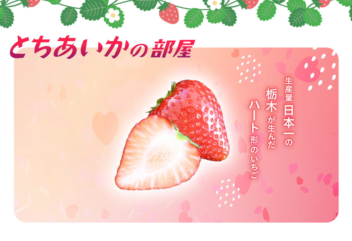 とちあいか - 生産量日本一の栃木が生んだハート形のいちご